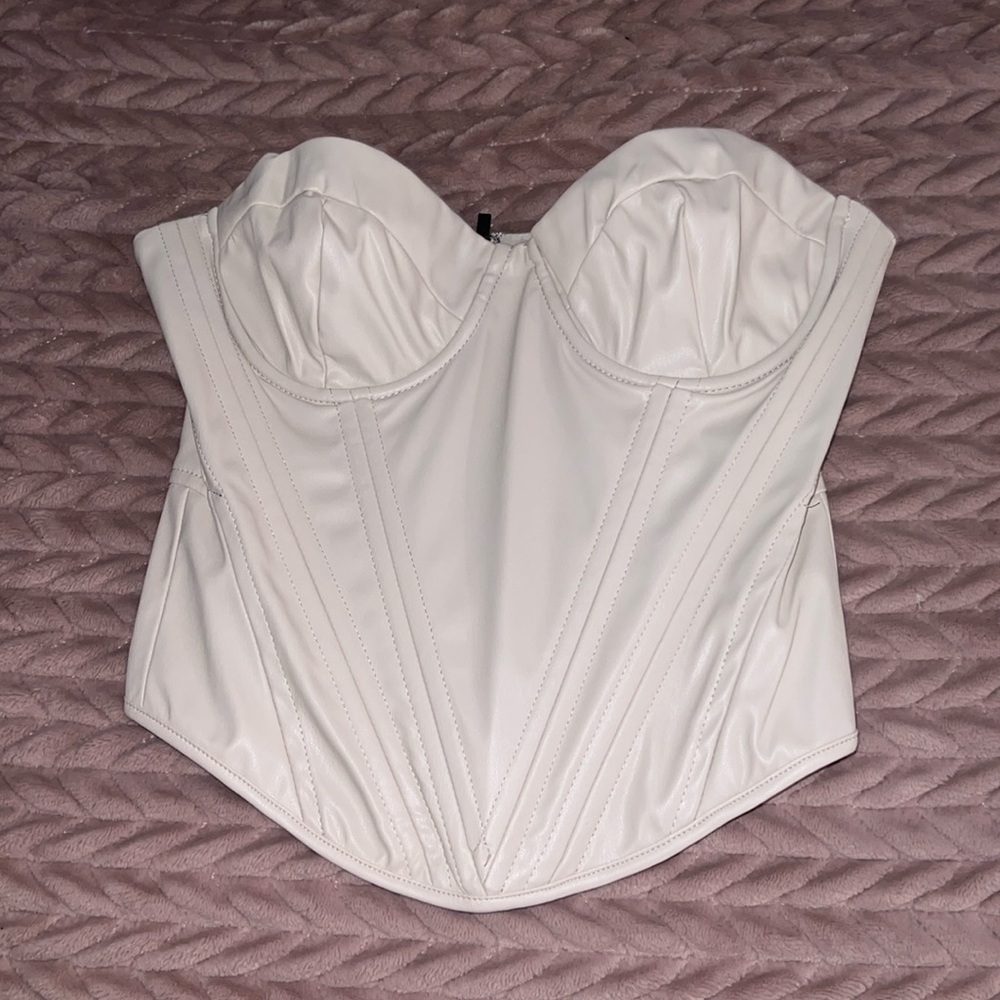 Faux Leather Corset Top